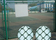 สนามบาสเก็ตบอล 50x50 มม. กีฬา Pvc Diamond Mesh Fencing