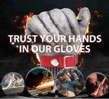 ป้องกันการบาดป้องกันความปลอดภัยตาข่ายโลหะสแตนเลส 5 นิ้วถุงมือเนื้อ