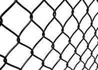 ที่อยู่อาศัย 4FT Chain Link Fence Fabric ไวนิลสีดำ Chain Link Fence