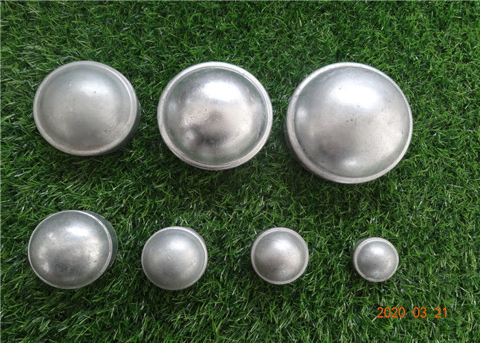2-3 / 8 &quot;การเชื่อมโยงโซ่รั้วอุปกรณ์เสริมรอบหมวกโพสต์สำหรับประตูโพสต์มุมโพสต์